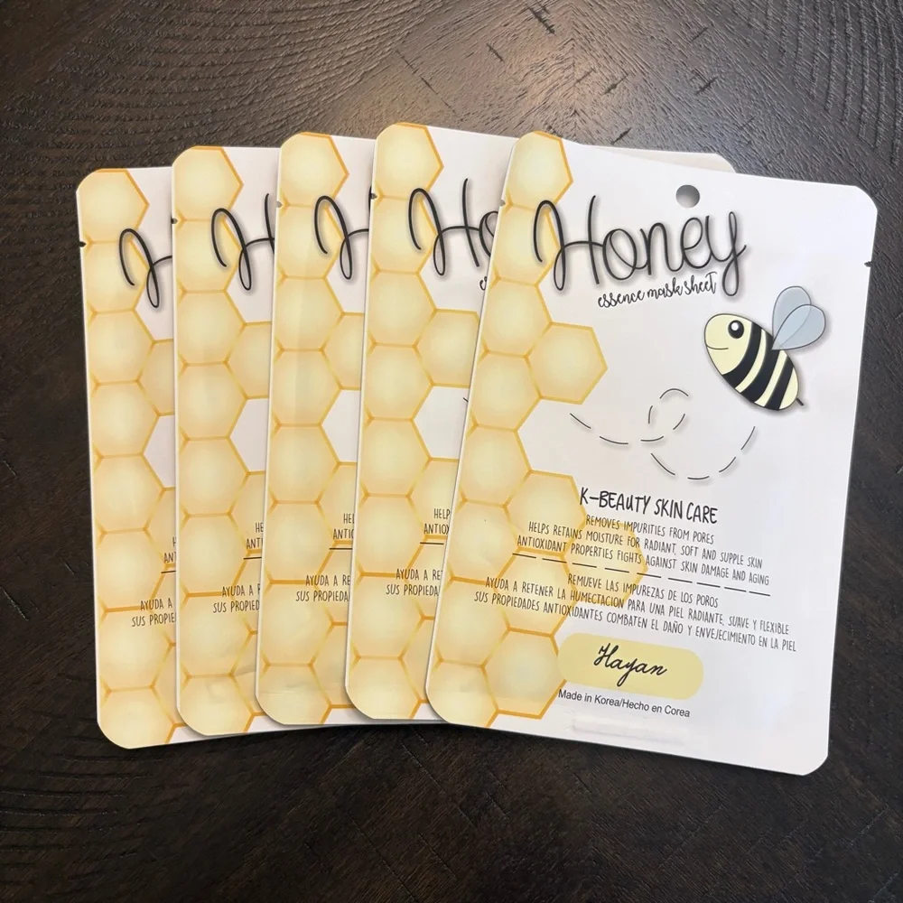 Hayan Honey Essence Mask Sheet K-Beauty Skin Care (5 Pack) Made in Korea - Picture 1 of 8